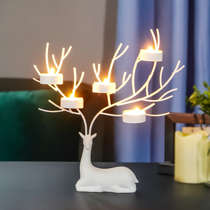 L&B® Golden Reindeer Candle Holder