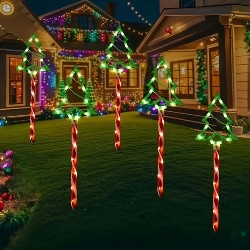 L&B® Solar Christmas Tree Lights - 5 Piece Set