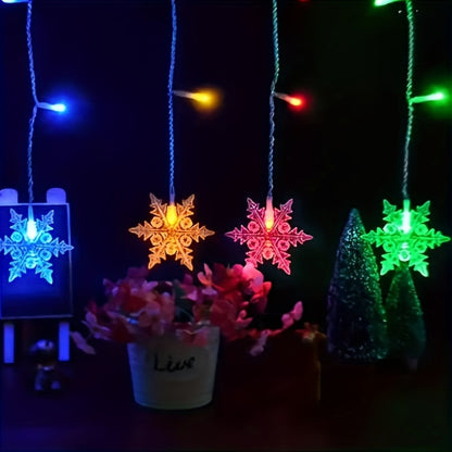 L&B® Snowflake Curtain Lights