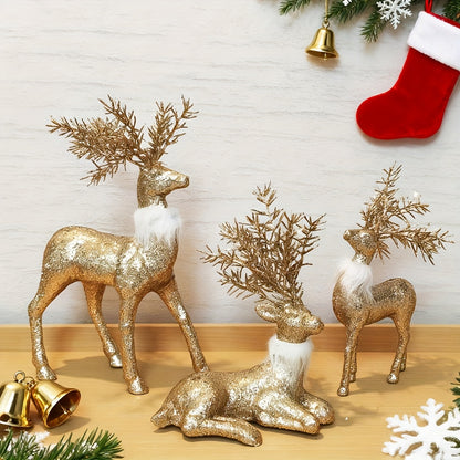 L&B® 3-Piece Golden Reindeer Set